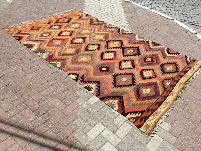 Vintage Turkish Kilim Rug 315cm x 175cm 60 Years Old