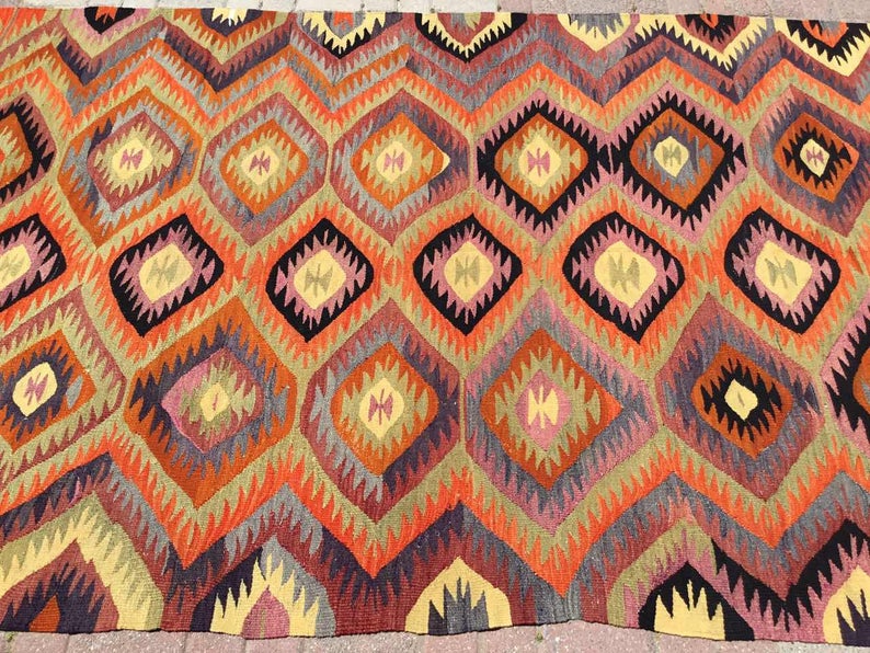 Vintage Turkish Kilim Rug 315cm x 175cm 60 Years Old