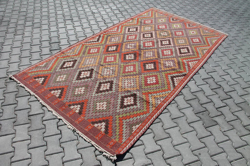 Vintage tyrkisk Kilim Rug 319cm x 172 cm naturlig ull