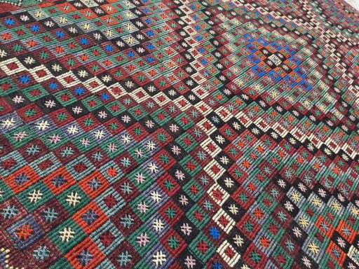 Vintage tyrkisk kilim teppe 338cm x 175 cm ull geithår