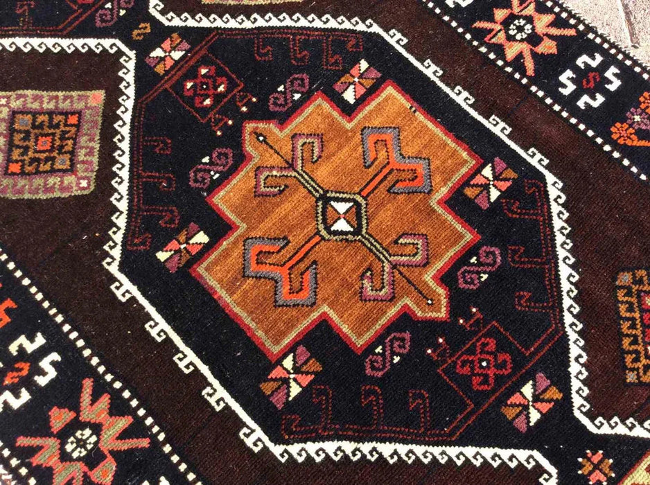 Vintage turkkilainen Kilim matto 372cm x 106cm käsinsolmittu