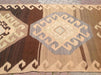 Vintage Turkish Kilim Rug 401cm x 170cm Light Brown Pattern