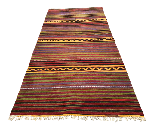 Vintage tyrkisk Kilim Teppe Jen 163cm x 292cm 100% Ull