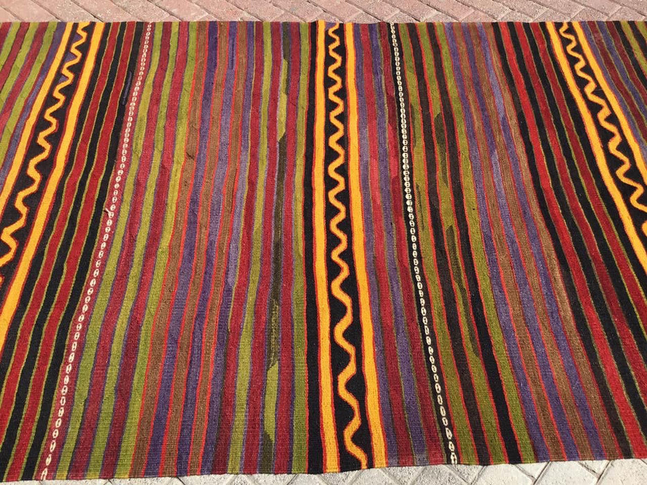 Vintage turkkilainen Kilim matto Jen 163cm x 292cm 100% villaa