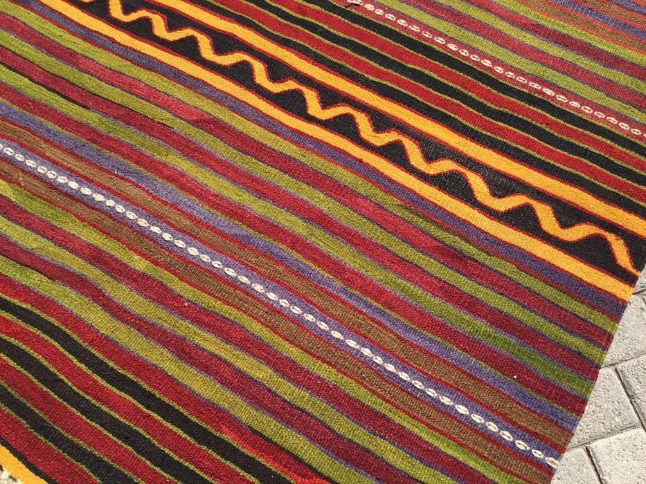 Vintage turkkilainen Kilim matto Jen 163cm x 292cm 100% villaa