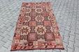 Vintage Turkish Kilim Runner 123cm x 212cm 60 Years Old
