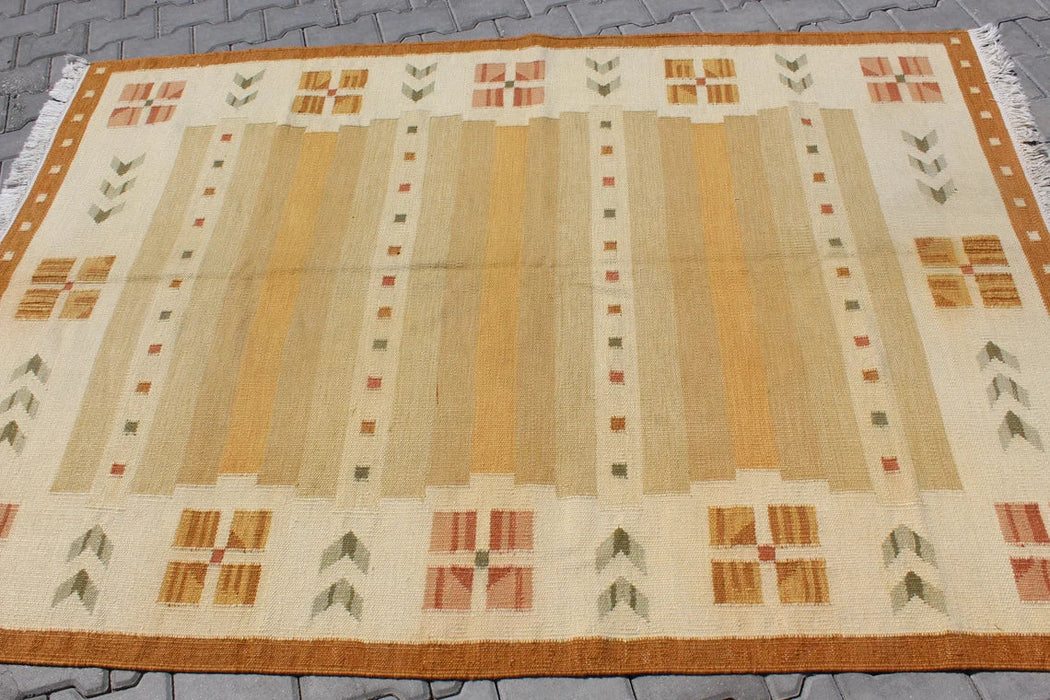 Vintage turkkilainen Kilim Runner 165cm x 235cm #408