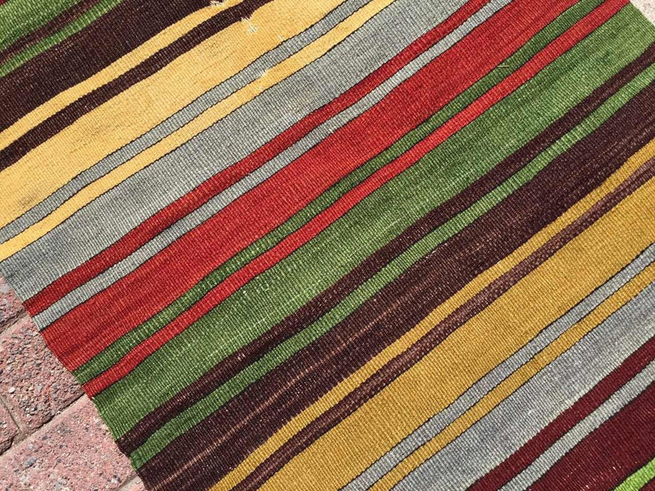 Vintage turkkilainen Kilim Runner 251cm x 74cm #252