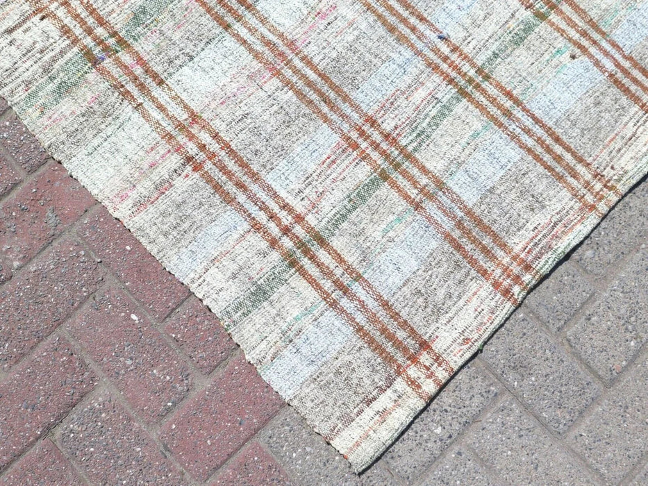 Vintage Turkse Kelim Runner 300cm x 107cm Uniek ontwerp