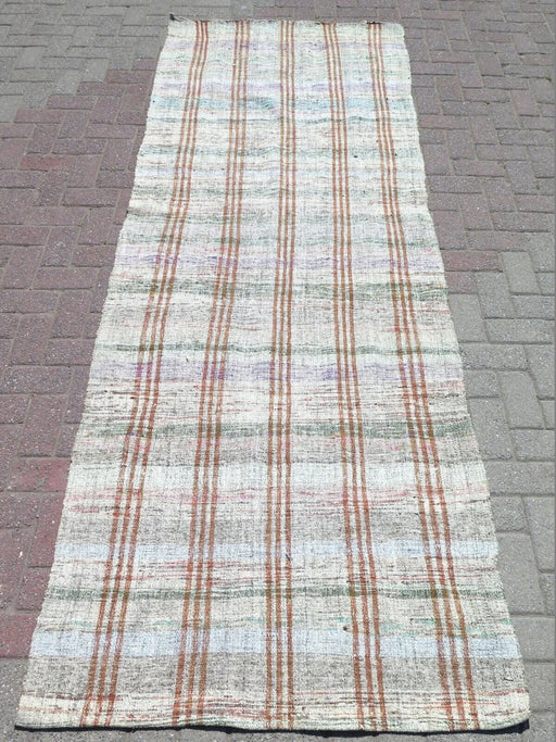 Vintage Turkish Kilim Runner 300cm x 107cm Unique Design