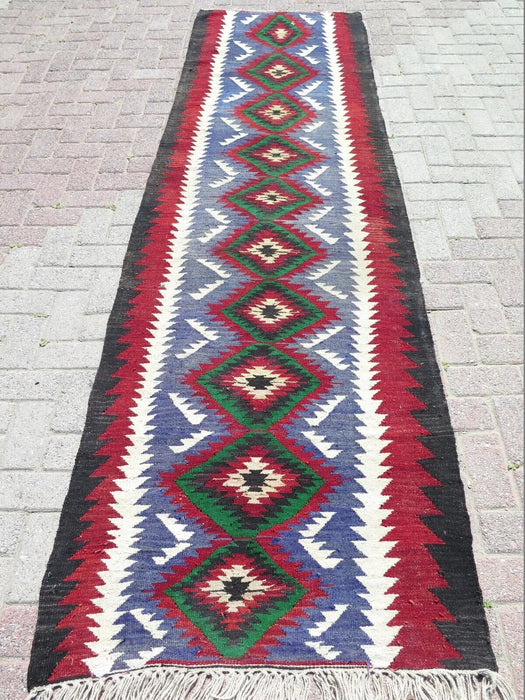 Vintage Turkish Kilim Runner 307cm x 86cm #360