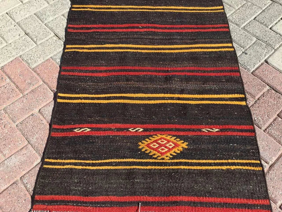 Vintage Turkish Kilim Runner 323cm x 81cm 50 Years Old