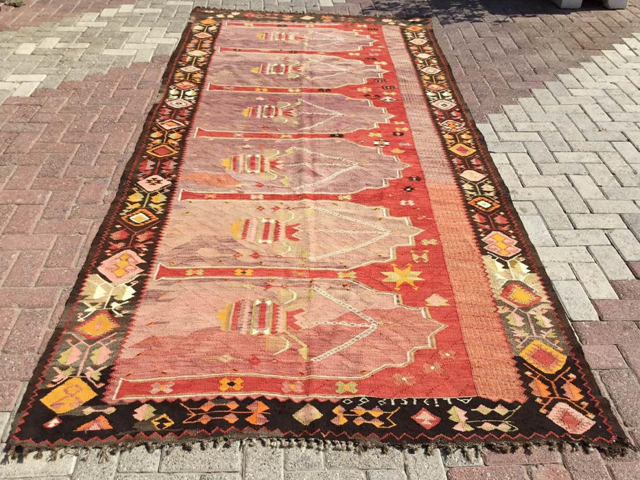 Vintage Turkish Kilim Runner 358cm x 160cm 60 Years Old