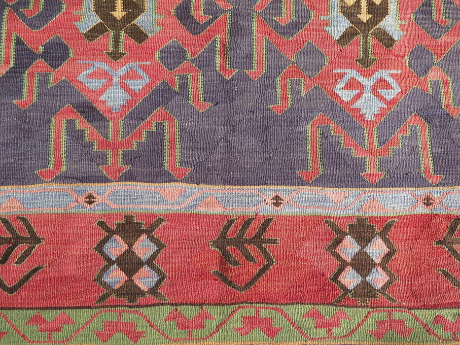 Vintage Turkse Kelim Runner 492cm x 190cm Wol