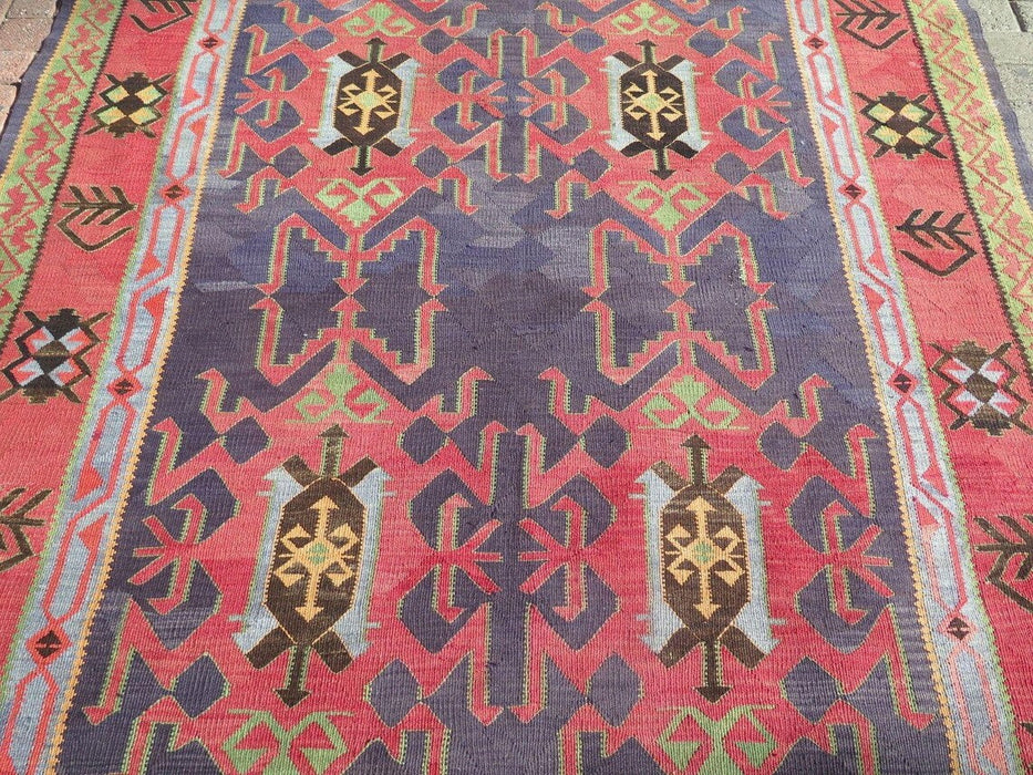 Vintage Turkse Kelim Runner 492cm x 190cm Wol