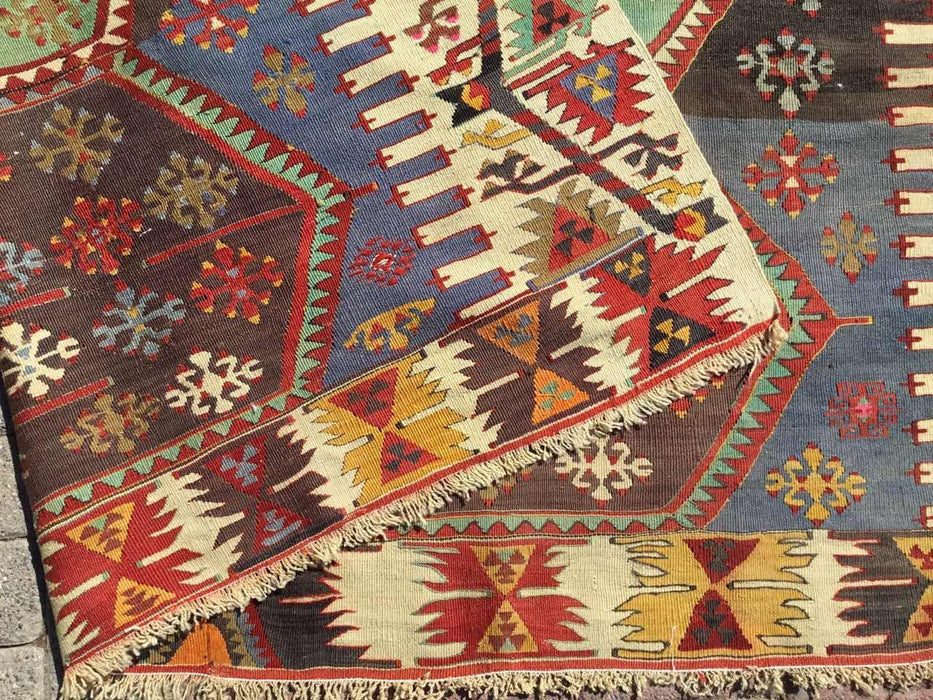 Vintage Turkse Kelim Runner Rug 190cm x 457cm