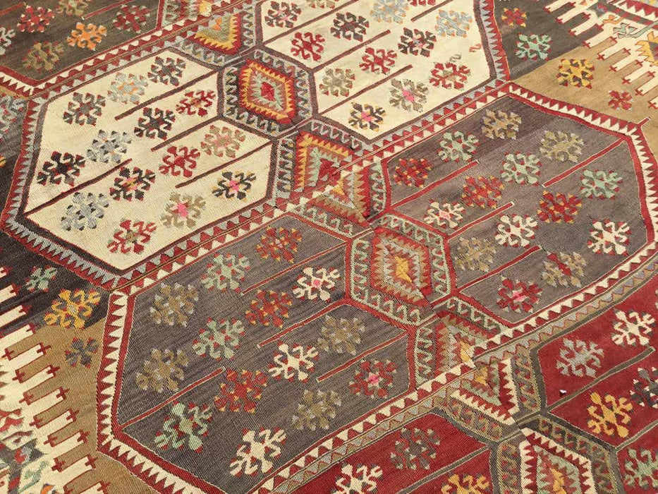 Vintage Turkse Kelim Runner Rug 190cm x 457cm