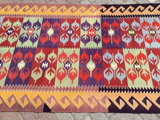 Vintage Turkish Kilim Runner Rug 255cm x 114cm Hallway