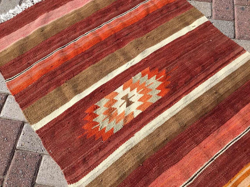 Vintage Turkish Kilim Runner Rug 255cm x 89cm #308