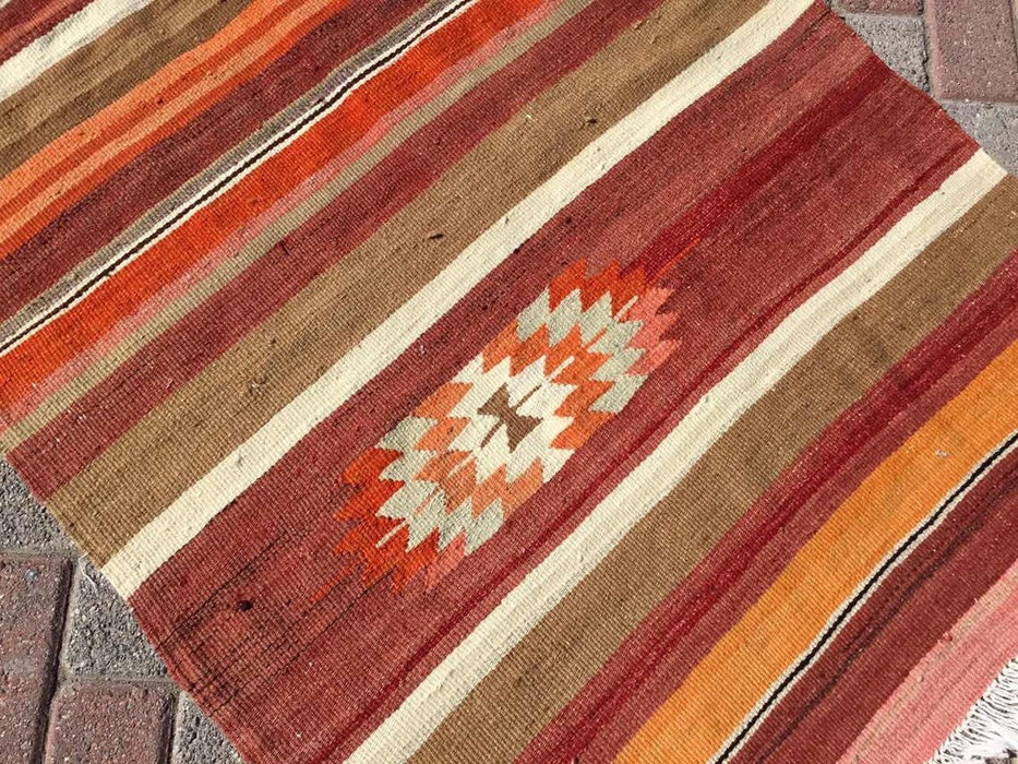 Vintage Turkish Kilim Runner Rug 255cm x 89cm #308
