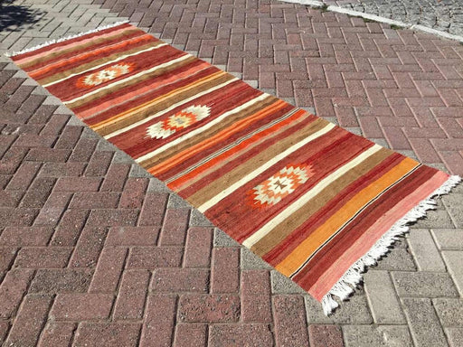 Vintage Turkish Kilim Runner Rug 255cm x 89cm #308