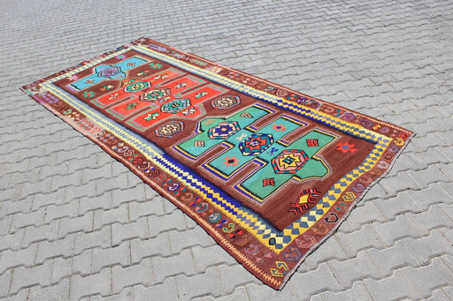 Vintage Turkish Kilim Runner Rug 320Cm X 147Cm #373