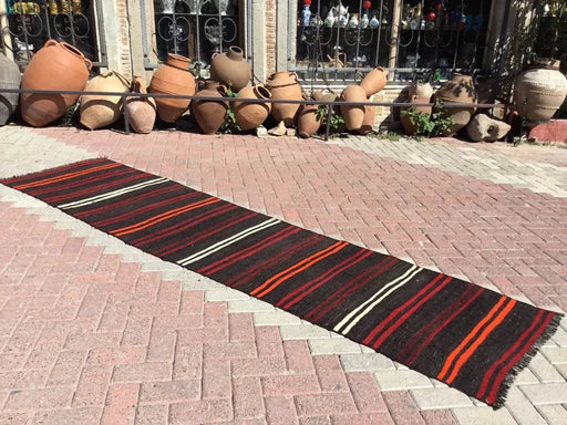 Vintage Turkish Kilim Runner Rug 325cm x 80cm #304