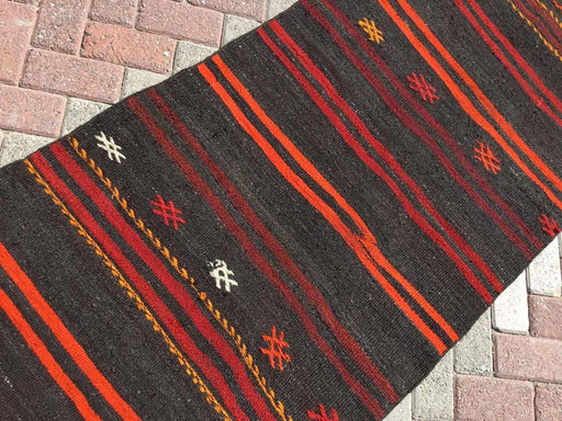 Vintage Turkish Kilim Runner Rug 340cm x 87cm