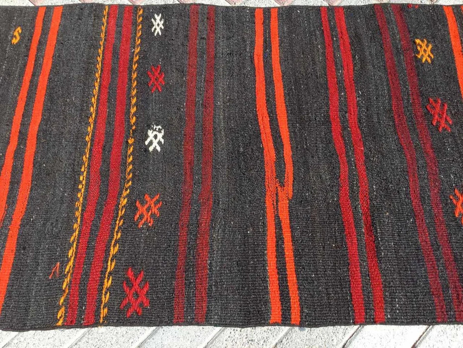 Vintage Turkish Kilim Runner Rug 340cm x 87cm