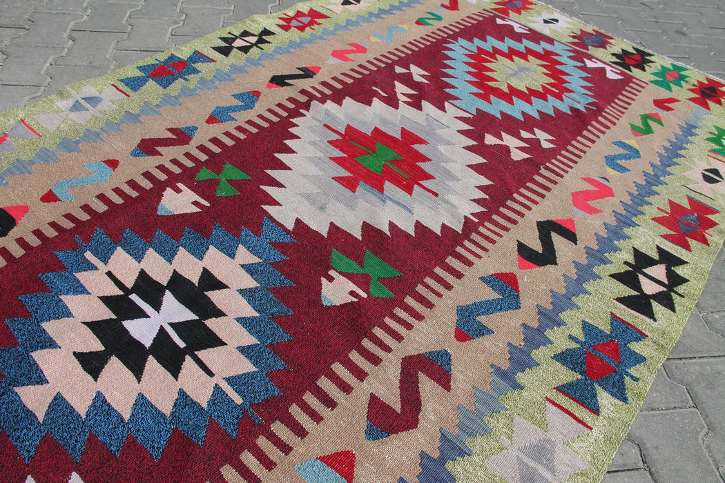 Vintage Turkse Kelim Runner Rug 519Cm X 145Cm