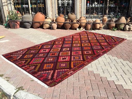 Vintage Turkish Kilim Tapestry 190cm x 381cm #724