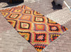 Vintage Turkish Kilim With Diamond Pattern 168x292 cm