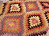 Vintage Turkish Kilim With Diamond Pattern 168x292 cm