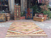 Vintage Turkish Kilim With Diamond Patterns 147cm x 193cm
