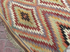 Vintage Turkish Kilim With Diamond Patterns 147cm x 193cm