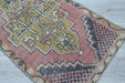 Vintage Turkish Mini Rug 53cm x 102cm Unique Hand-Knotted Piece