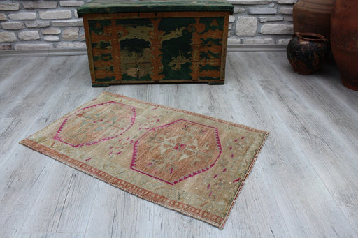 Vintage Turkish Mini Rug 58cm x 89cm Hand-Knotted #534