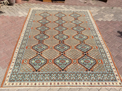 Vintage Turkish Oushak Area Rug 278cm x 197cm Hand Knotted