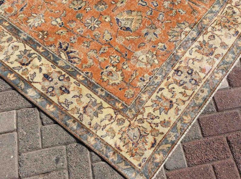 Vintage Turkish Oushak Area Rug 310cm x 193cm Hand Knotted