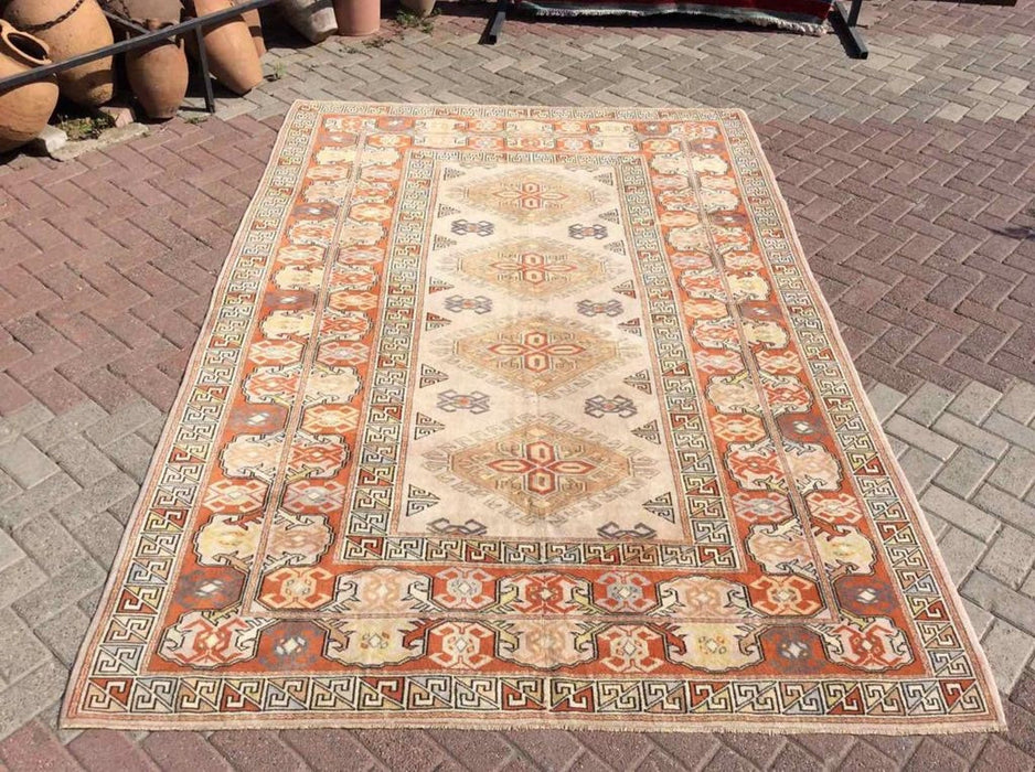 Vintage Turkish Oushak Rug 302cm x 194cm Hand Knotted