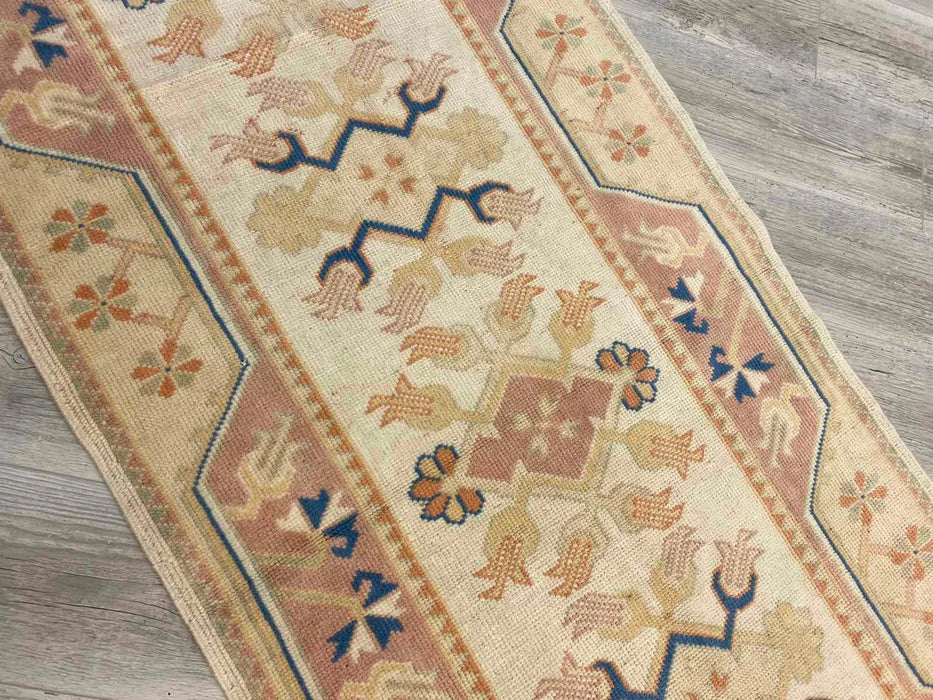 Vintage Turkish Oushak Runner Rug 229cm x 86cm