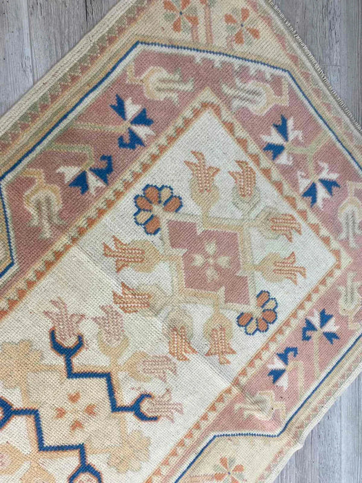 Vintage Turkish Oushak Runner Rug 229cm x 86cm