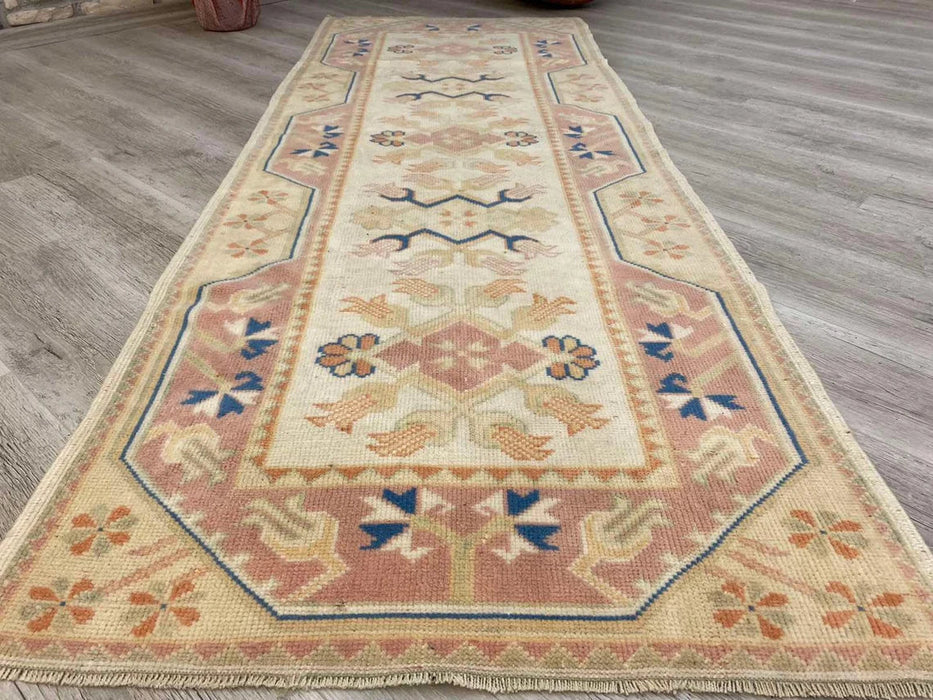 Vintage Turkish Oushak Runner Rug 229cm x 86cm