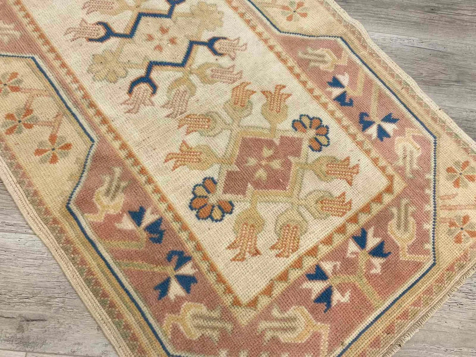 Vintage Turkish Oushak Runner Rug 229cm x 86cm