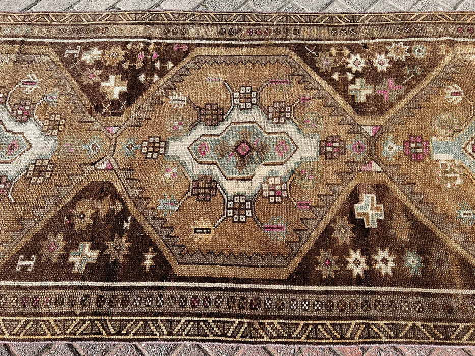 Vintage Turkish Oushak Runner Rug 372cm x 95cm