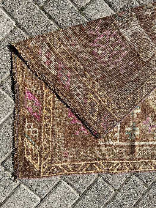 Vintage Turkish Oushak Runner Rug 372cm x 95cm