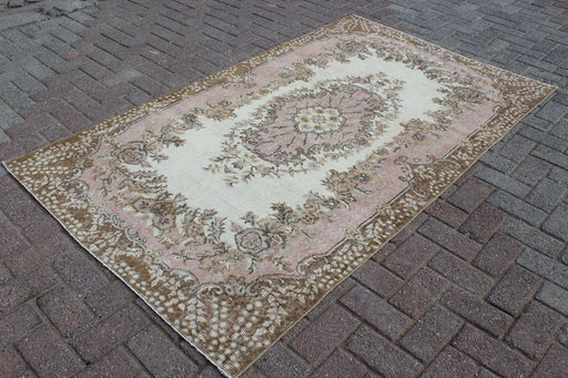 Vintage Turkish Rug 124cm x 213cm Hand-Knotted Isparta