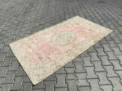 Vintage Turkish Rug 194 x 113 cm Hand-Knotted Design