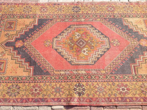 Vintage Turkish Rug 203cm x 112cm Handmade Wool