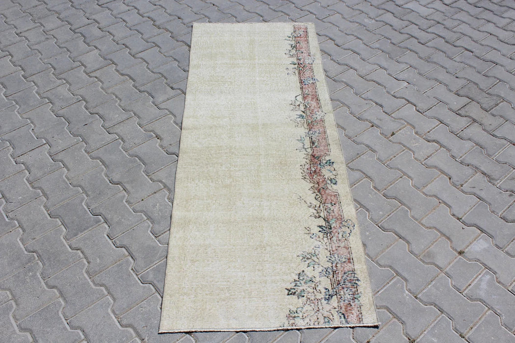 Vintage Turkish Runner Rug 200cm x 73cm Hand Knotted Wool